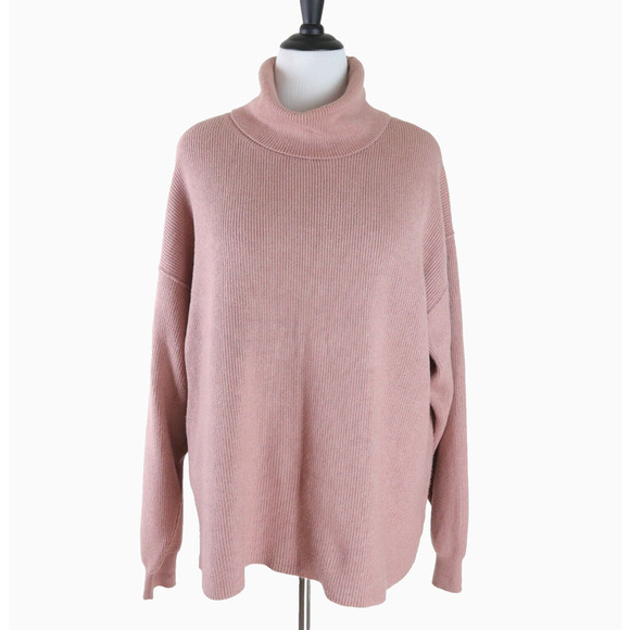 Free People Size L Softly Structured Tunic Sweater Dusty Pink Mauve - Picture 2 of 10